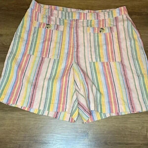 Cato Linen Striped NWT Size 14 Shorts